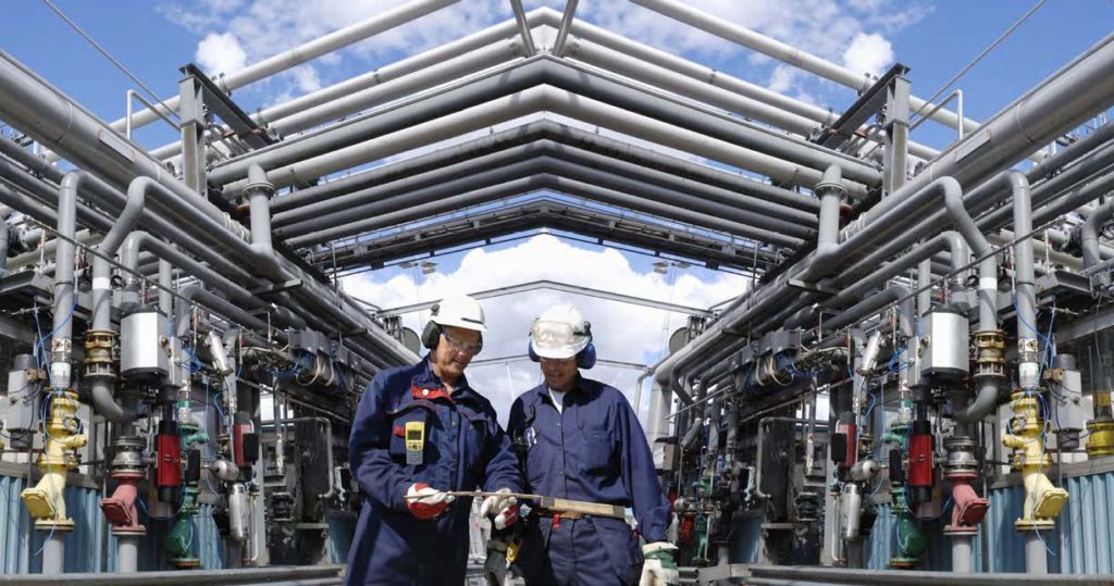workers for an oil and gas company