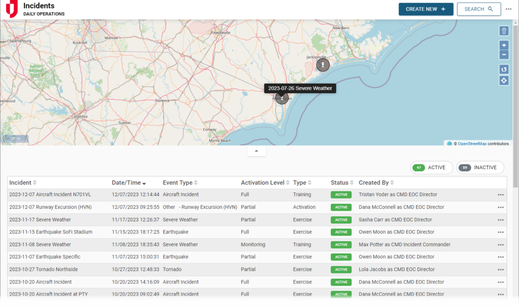 Incident Creator - List